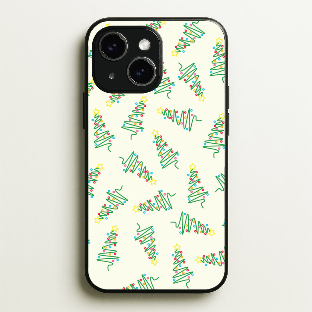 Wiry Tree Pattern - Christmas Patterns Phone Case for iPhone 14