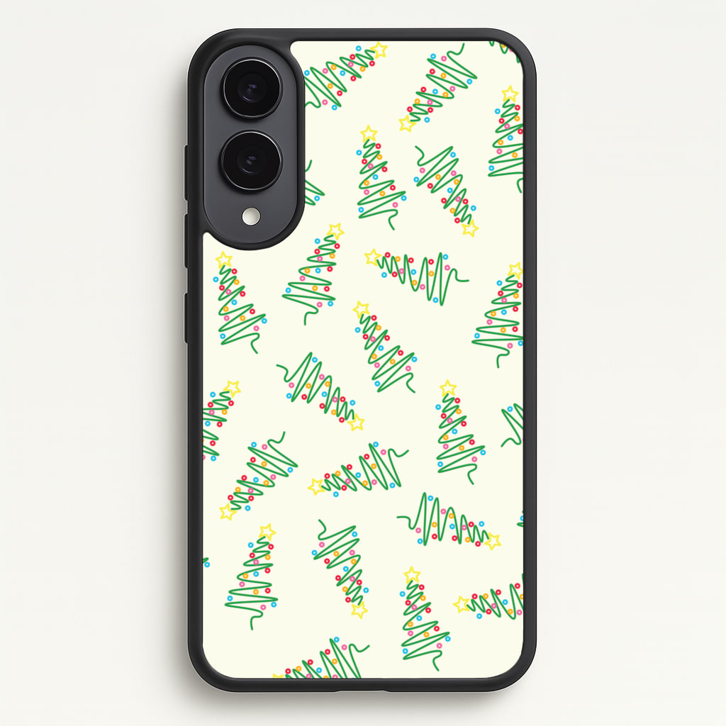 Wiry Tree Pattern - Christmas Patterns Phone Case for Galaxy S25 Edge