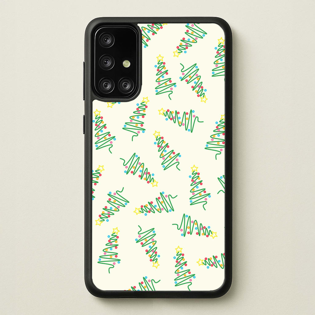 Wiry Tree Pattern - Christmas Patterns Phone Case for Galaxy A71