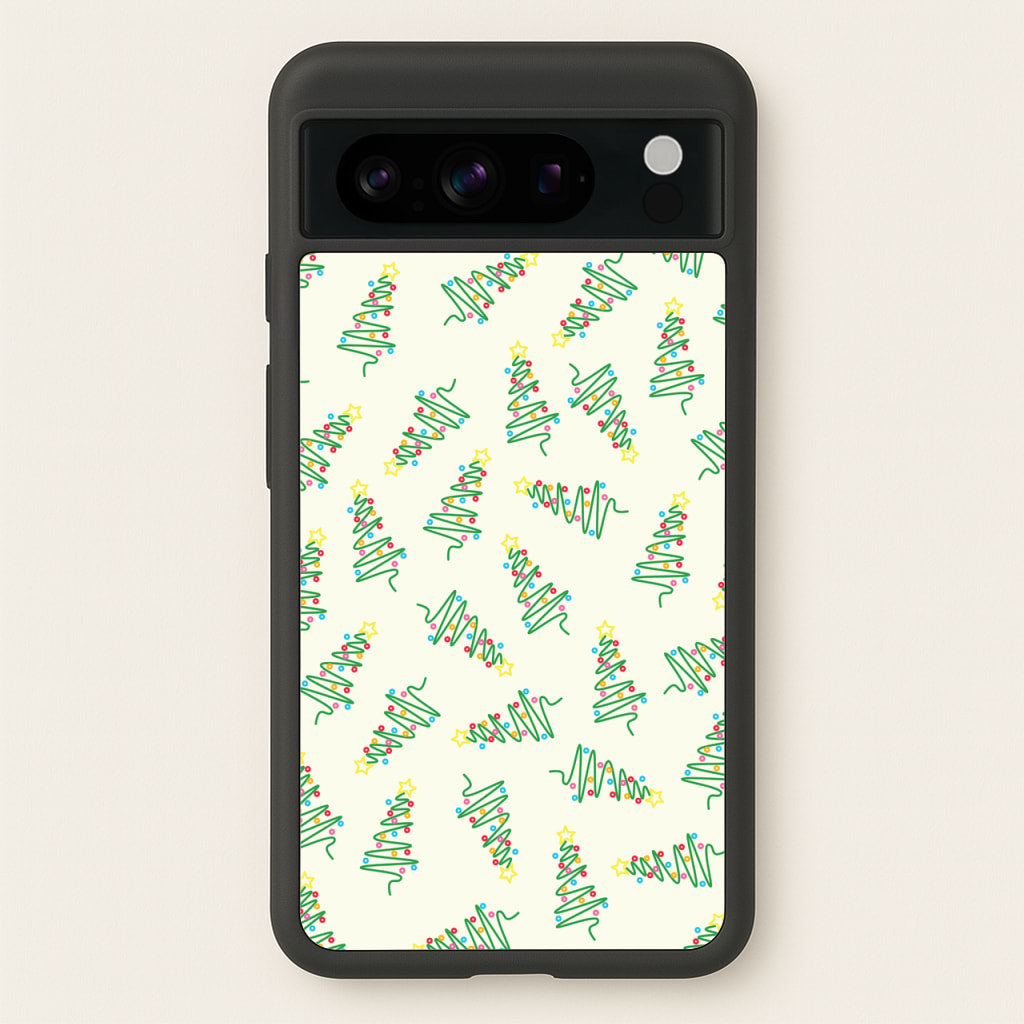 Wiry Tree Pattern - Christmas Patterns Phone Case for Google Pixel 8 Pro