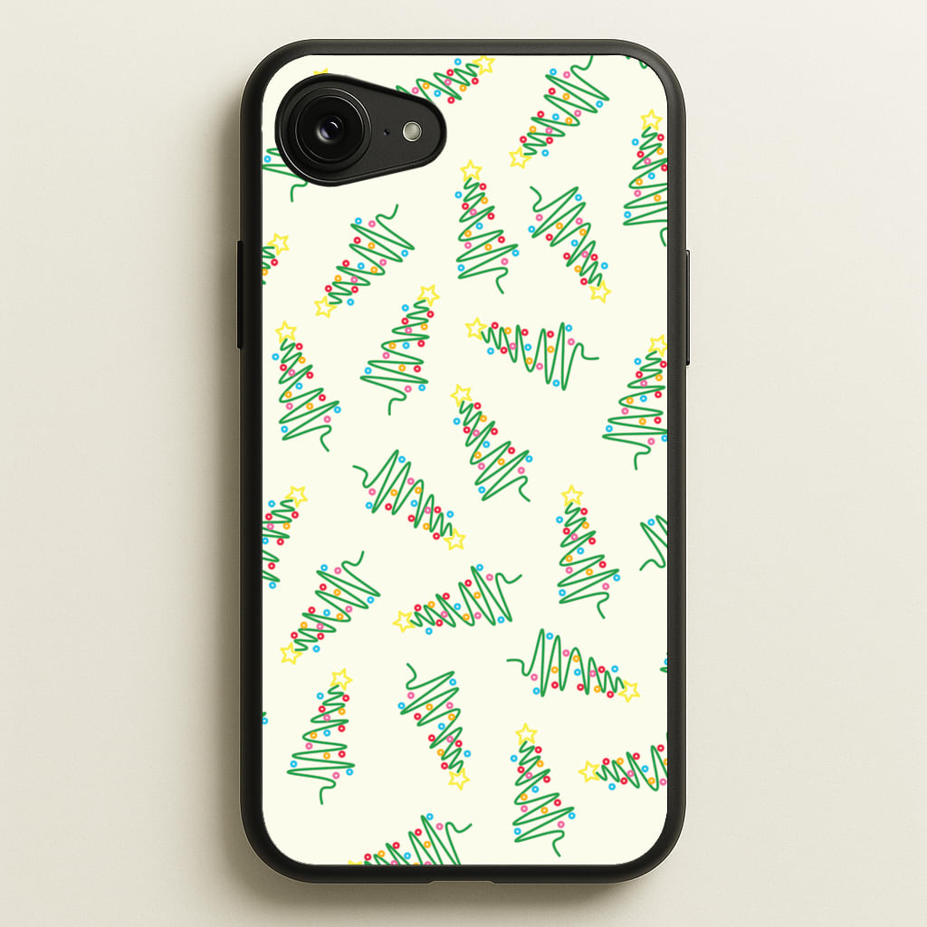Wiry Tree Pattern - Christmas Patterns Phone Case for iPhone 16e