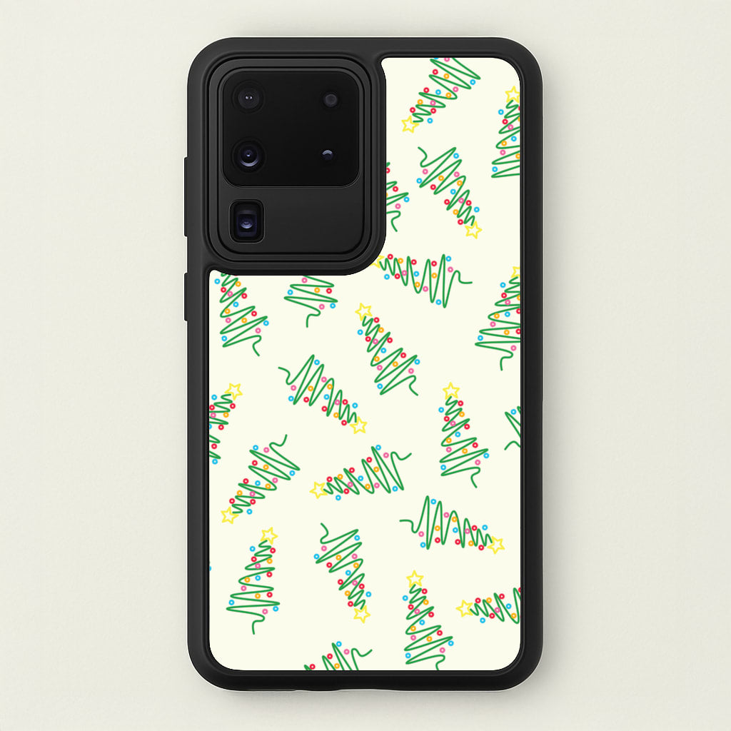 Wiry Tree Pattern - Christmas Patterns Phone Case for Galaxy S20 Ultra