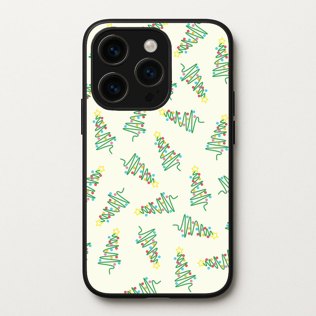 Wiry Tree Pattern - Christmas Patterns Phone Case for iPhone 14 Pro Max