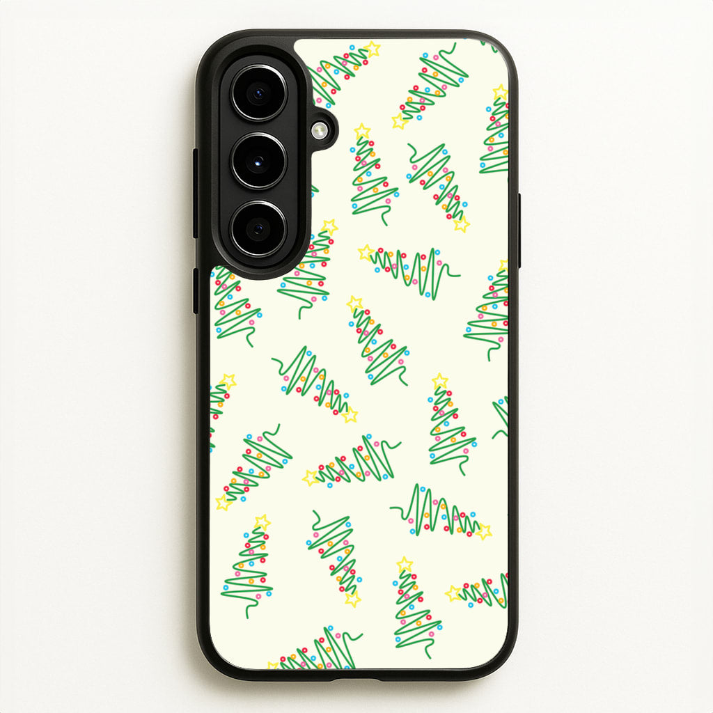 Wiry Tree Pattern - Christmas Patterns Phone Case for Galaxy A56
