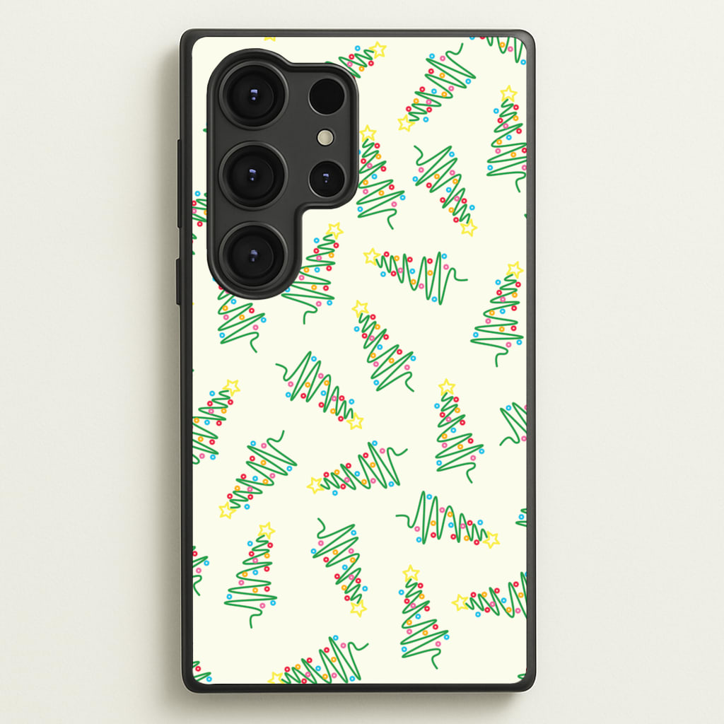 Wiry Tree Pattern - Christmas Patterns Phone Case for Galaxy S25 Ultra