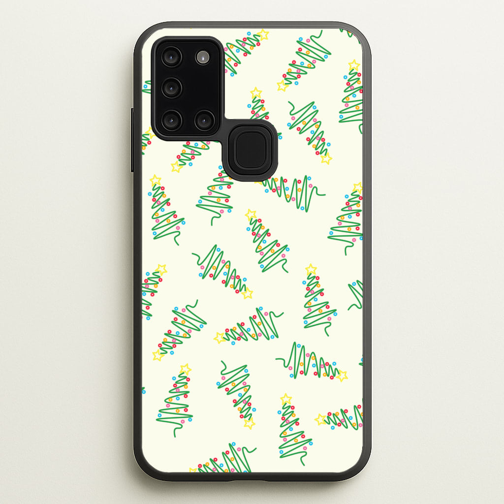 Wiry Tree Pattern - Christmas Patterns Phone Case for Galaxy A21s