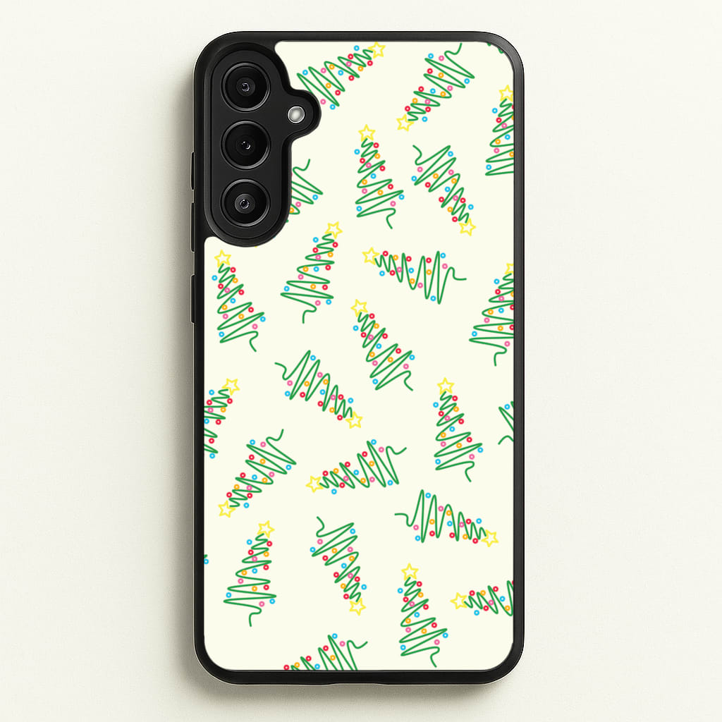 Wiry Tree Pattern - Christmas Patterns Phone Case for Galaxy A34