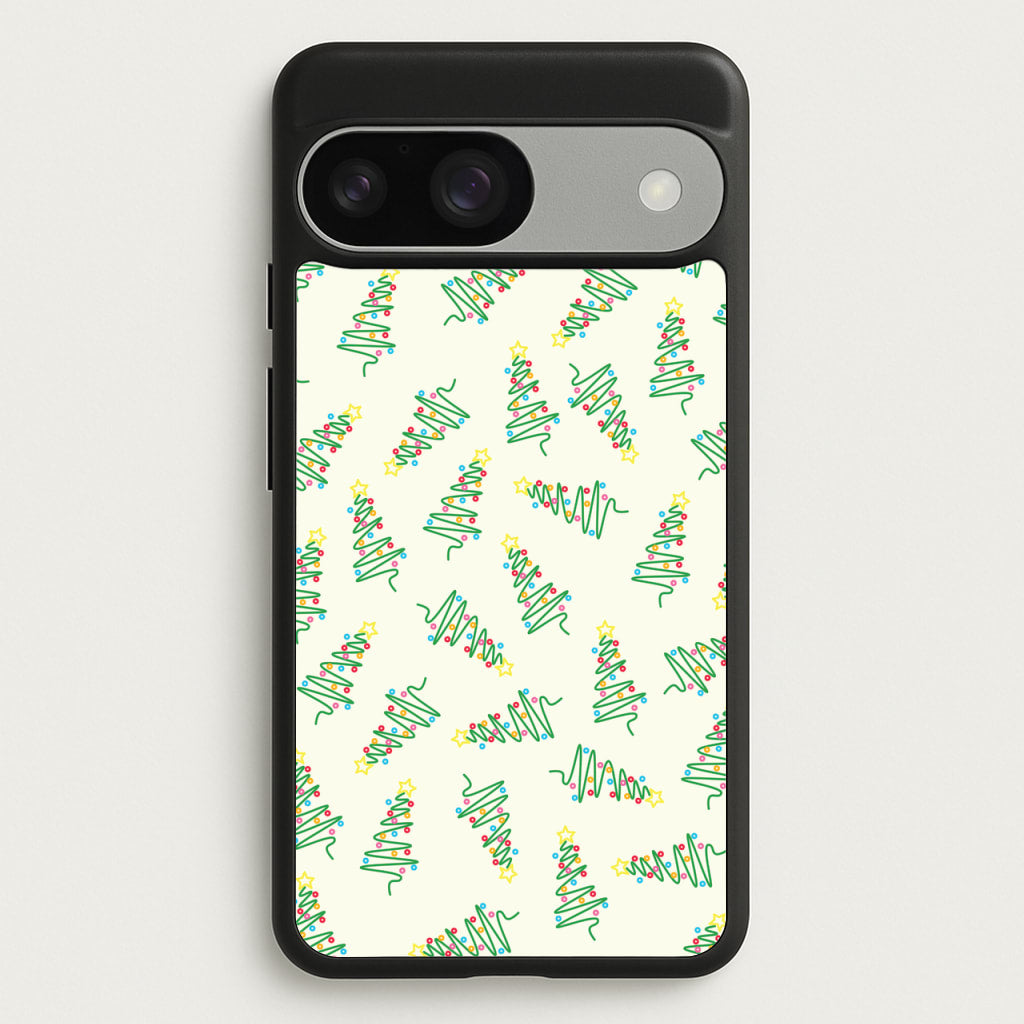 Wiry Tree Pattern - Christmas Patterns Phone Case for Google Pixel 9 / 9 Pro