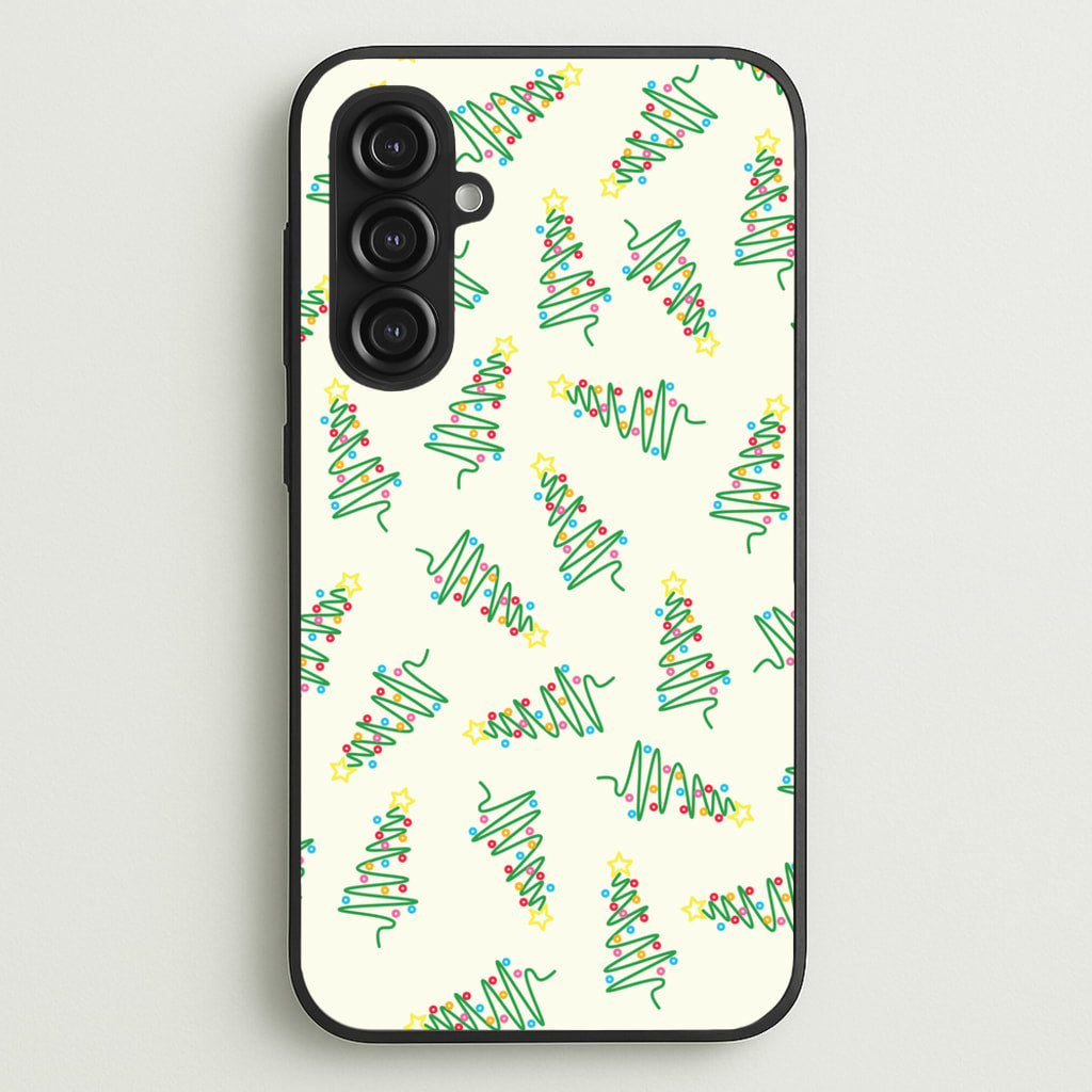 Wiry Tree Pattern - Christmas Patterns Phone Case for Galaxy S23FE