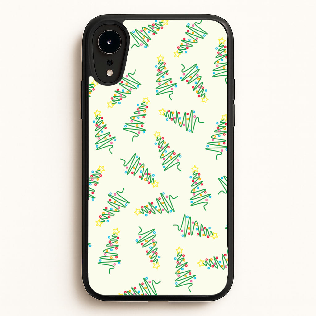 Wiry Tree Pattern - Christmas Patterns Phone Case for iPhone XR