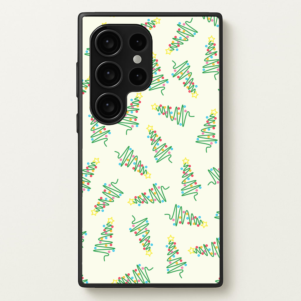 Wiry Tree Pattern - Christmas Patterns Phone Case for Galaxy S24 Ultra