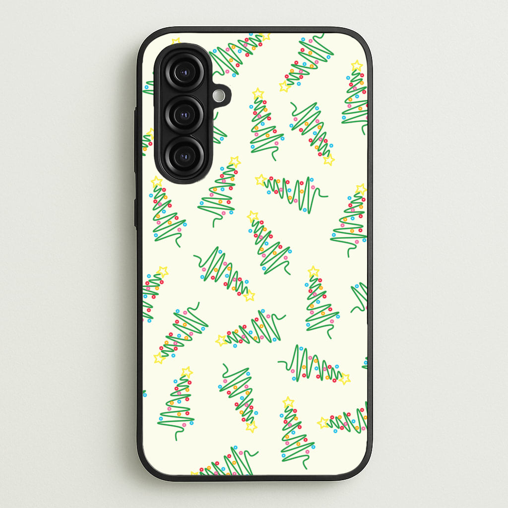 Wiry Tree Pattern - Christmas Patterns Phone Case for Galaxy A16
