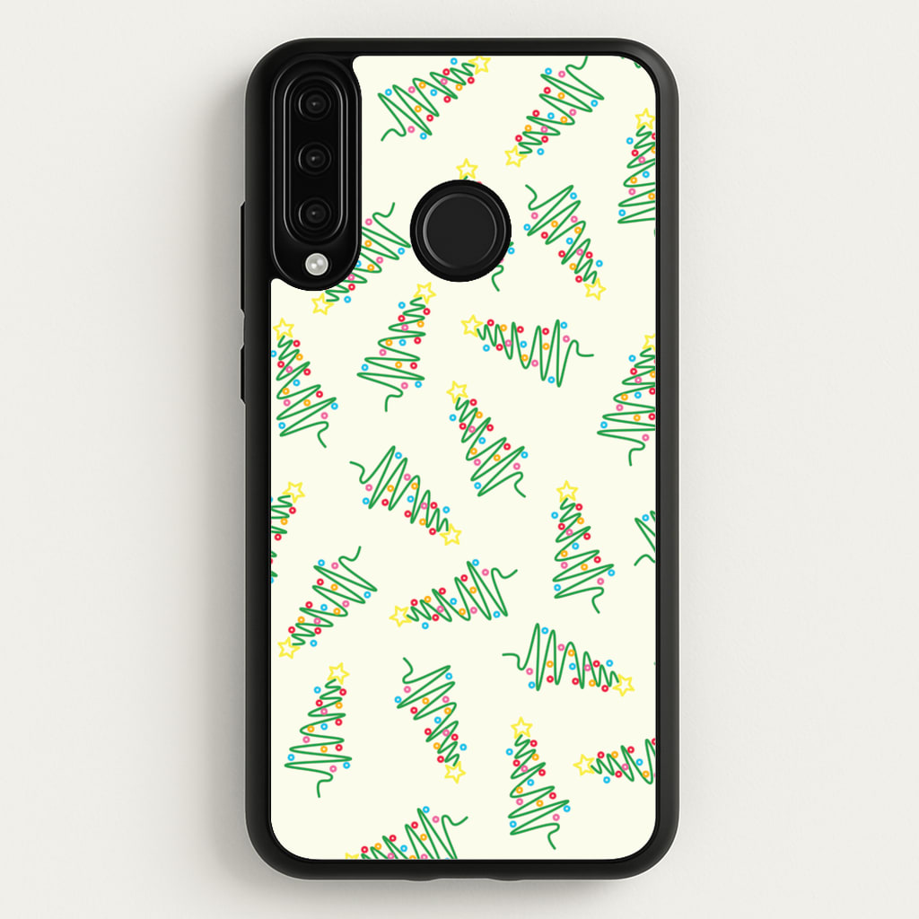 Wiry Tree Pattern - Christmas Patterns Phone Case for Huawei P30 Lite
