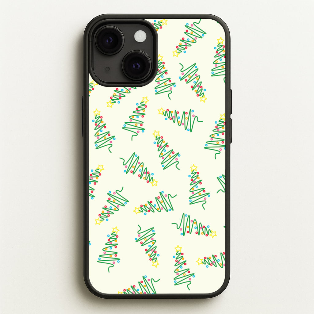 Wiry Tree Pattern - Christmas Patterns Phone Case for iPhone 13 Mini