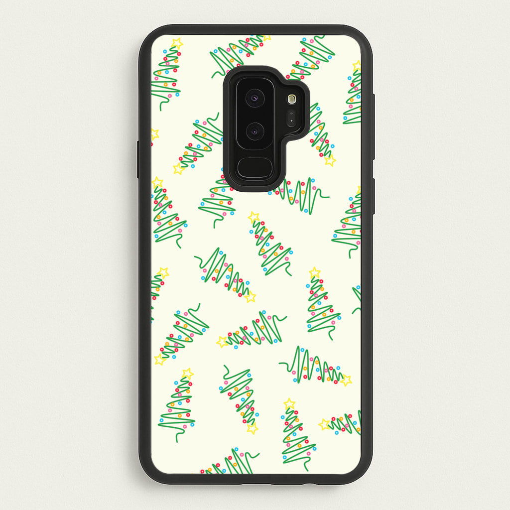 Wiry Tree Pattern - Christmas Patterns Phone Case for Galaxy S9 Plus