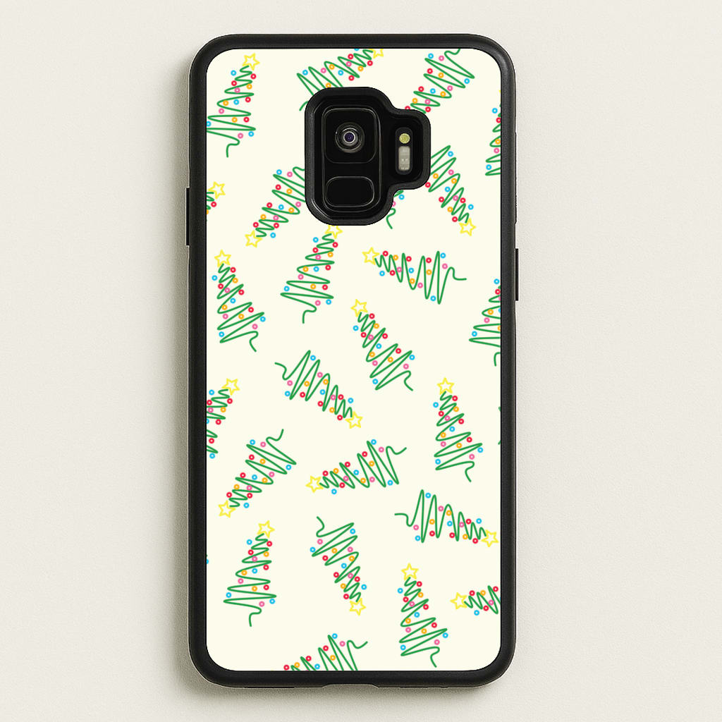 Wiry Tree Pattern - Christmas Patterns Phone Case for Galaxy S9