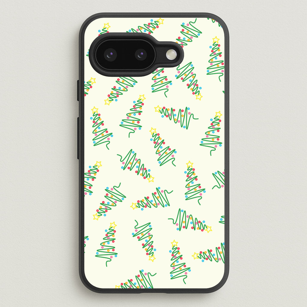 Wiry Tree Pattern - Christmas Patterns Phone Case for Google Pixel 9a