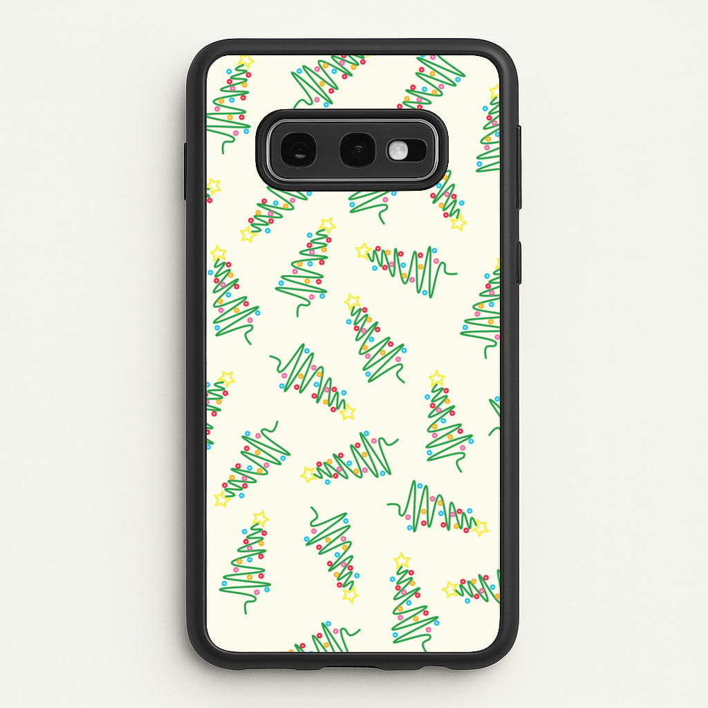Wiry Tree Pattern - Christmas Patterns Phone Case for Galaxy S10e