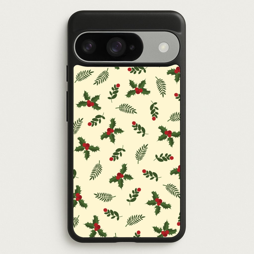 Holly Green Pattern Phone Case for Google Pixel 10 / 10 Pro
