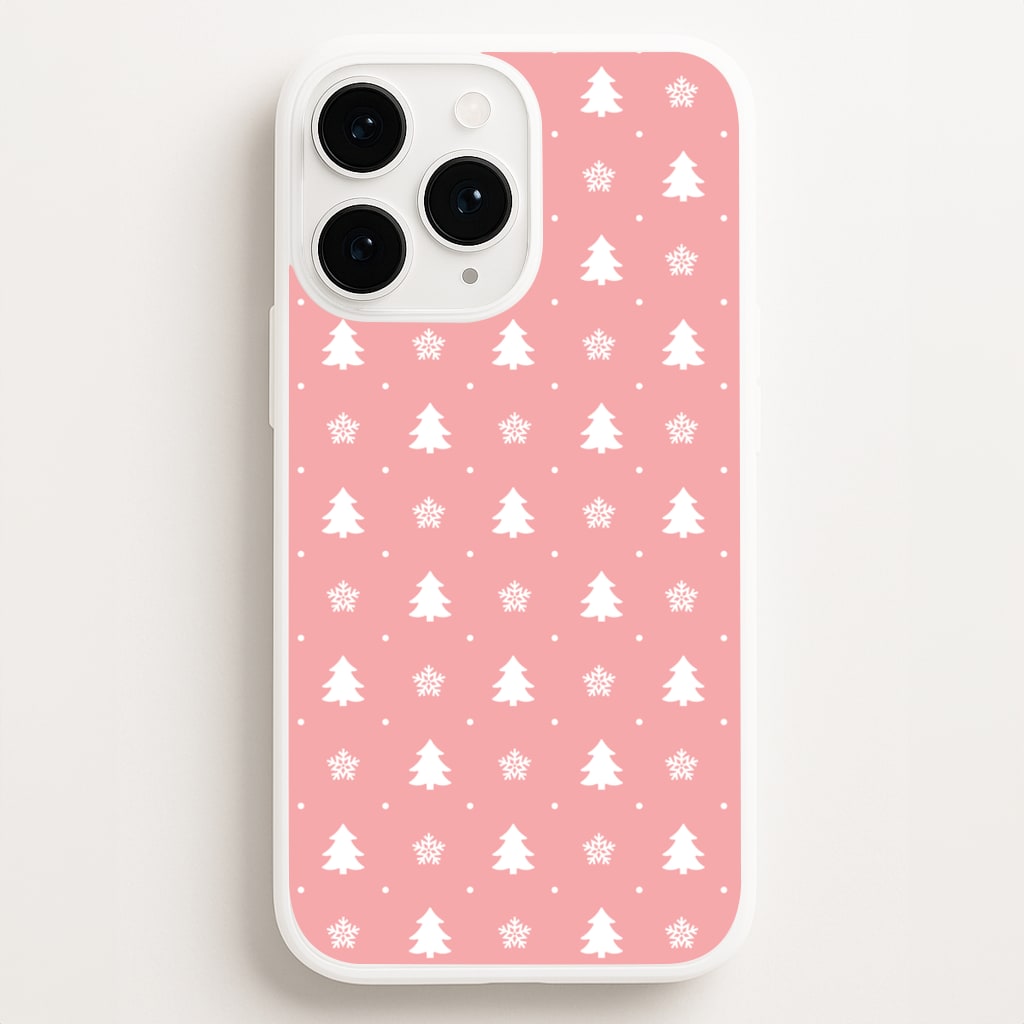 Pink Tree Pattern - Christmas Patterns Phone Case for iPhone 11 Pro