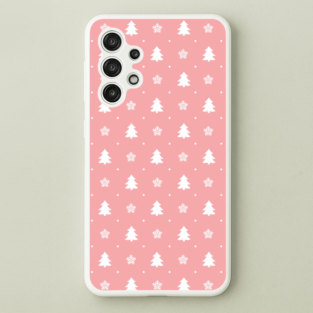 Pink Tree Pattern - Christmas Patterns Phone Case for Galaxy A13