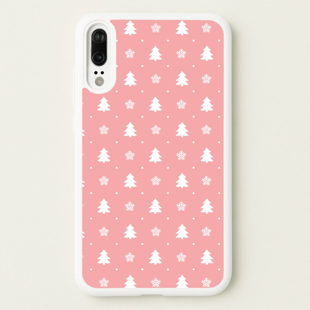 Pink Tree Pattern - Christmas Patterns Phone Case for Huawei P20