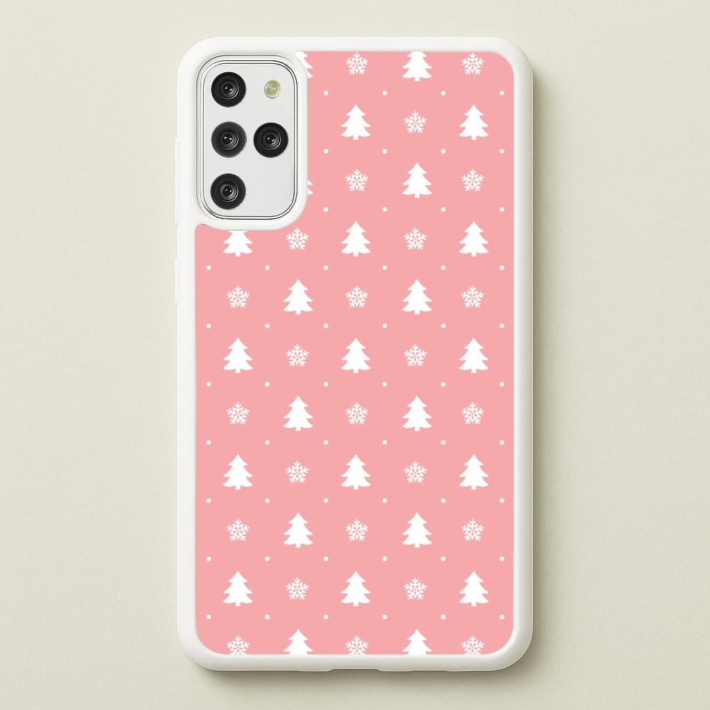 Pink Tree Pattern - Christmas Patterns Phone Case for Galaxy S20 Plus