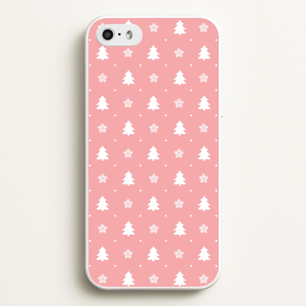 Pink Tree Pattern - Christmas Patterns Phone Case for iPhone 5 / 5s / SE 2016