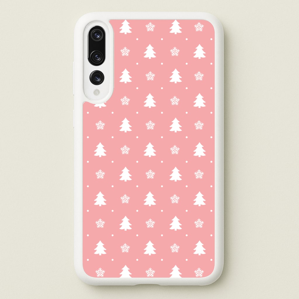 Pink Tree Pattern - Christmas Patterns Phone Case for Huawei P20 Pro