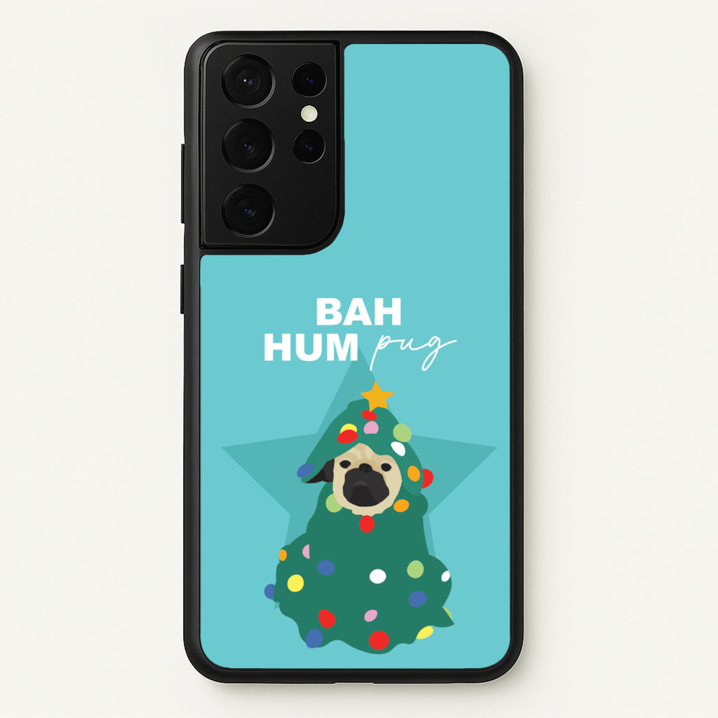 Bah Hum Pug - Christmas Animals Phone Case for Galaxy S21 Ultra