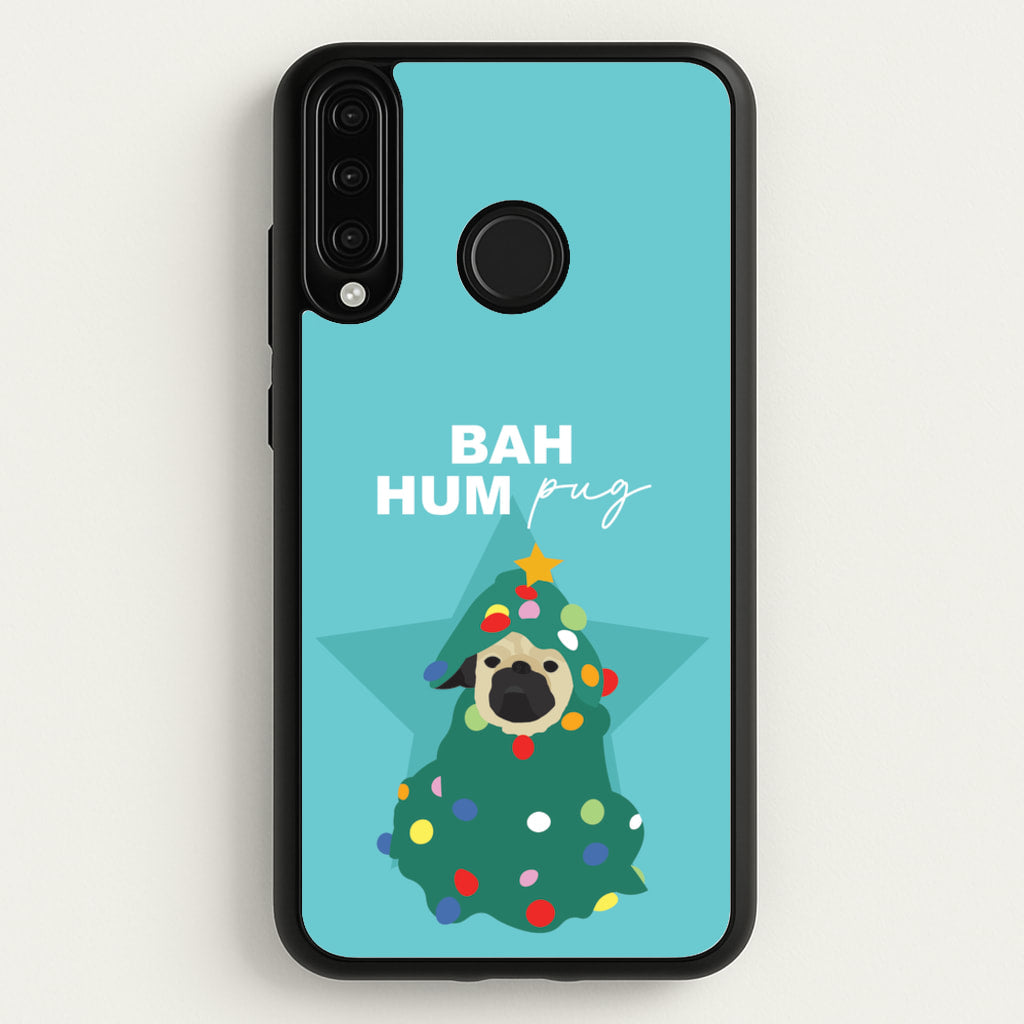Bah Hum Pug - Christmas Animals Phone Case for Huawei P30 Lite