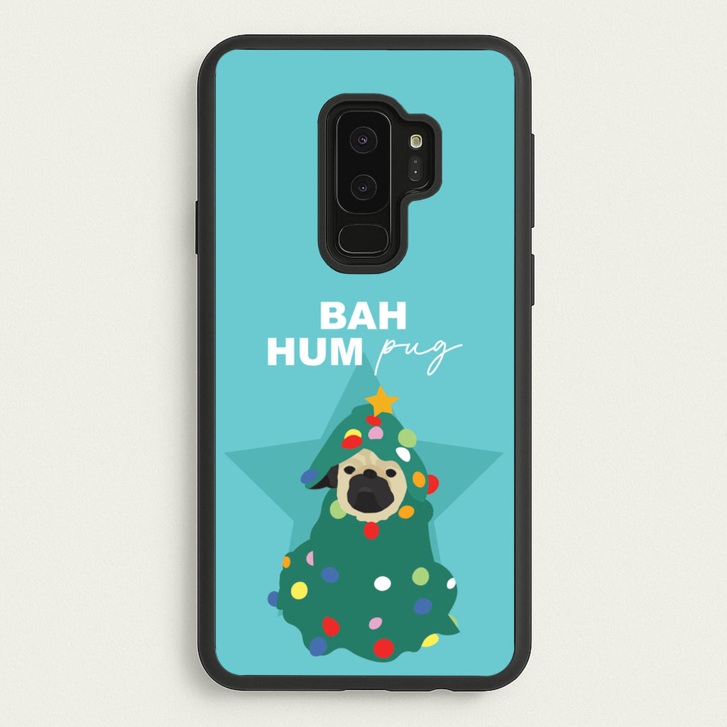 Bah Hum Pug - Christmas Animals Phone Case for Galaxy S9 Plus