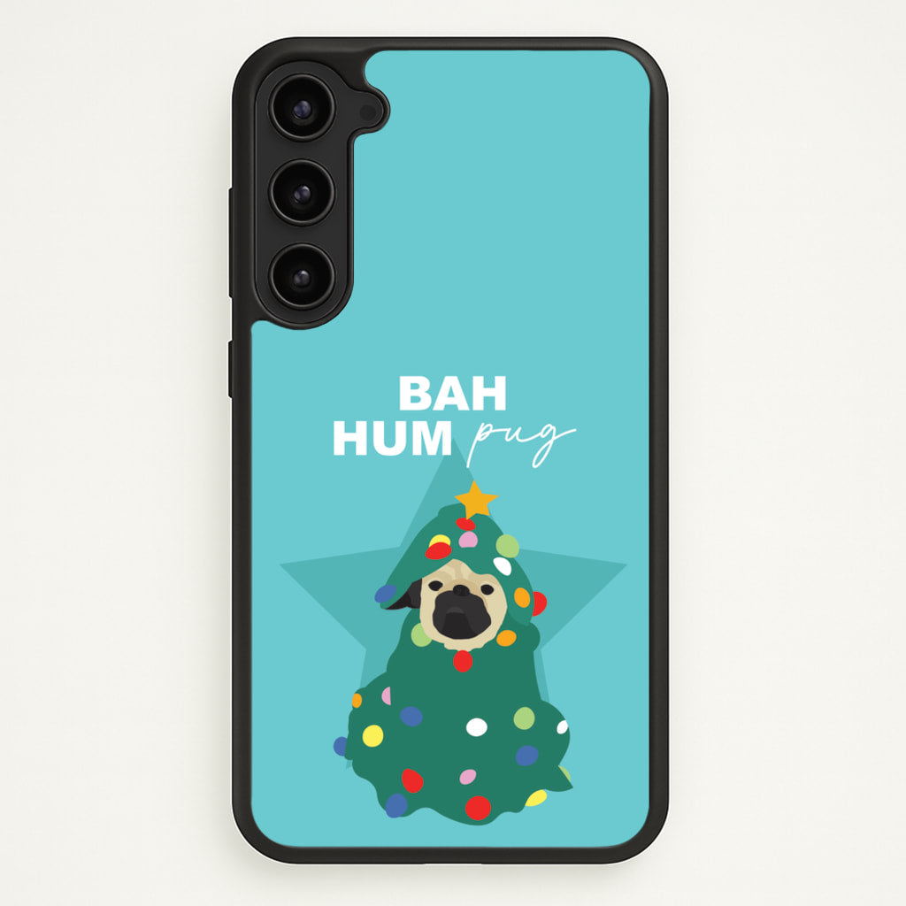 Bah Hum Pug - Christmas Animals Phone Case for Galaxy S23