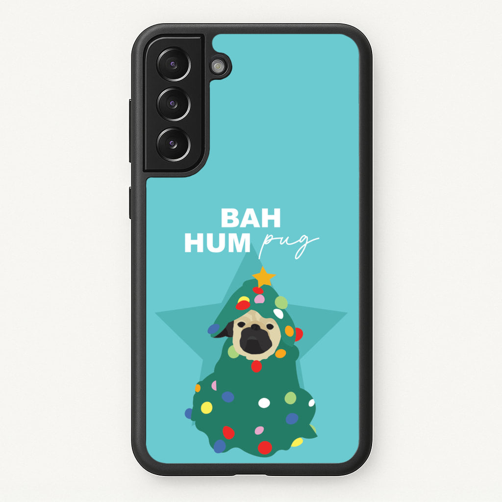 Bah Hum Pug - Christmas Animals Phone Case for Galaxy S22 Plus