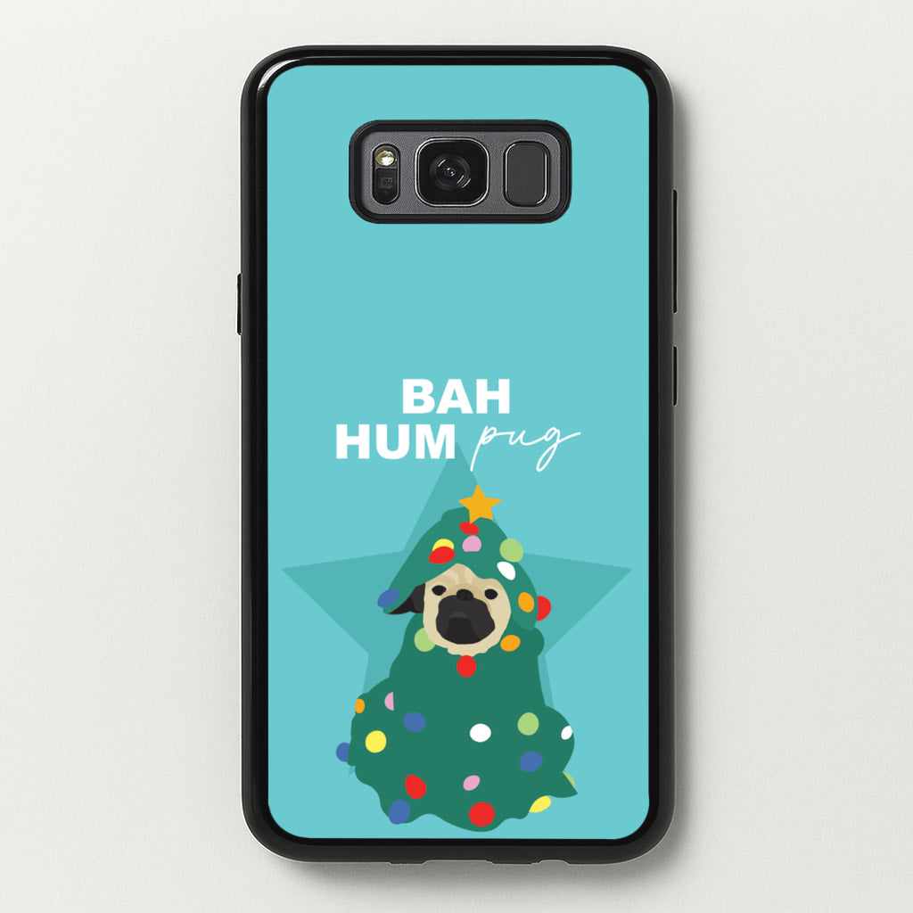 Bah Hum Pug - Christmas Animals Phone Case for Galaxy S8 Plus