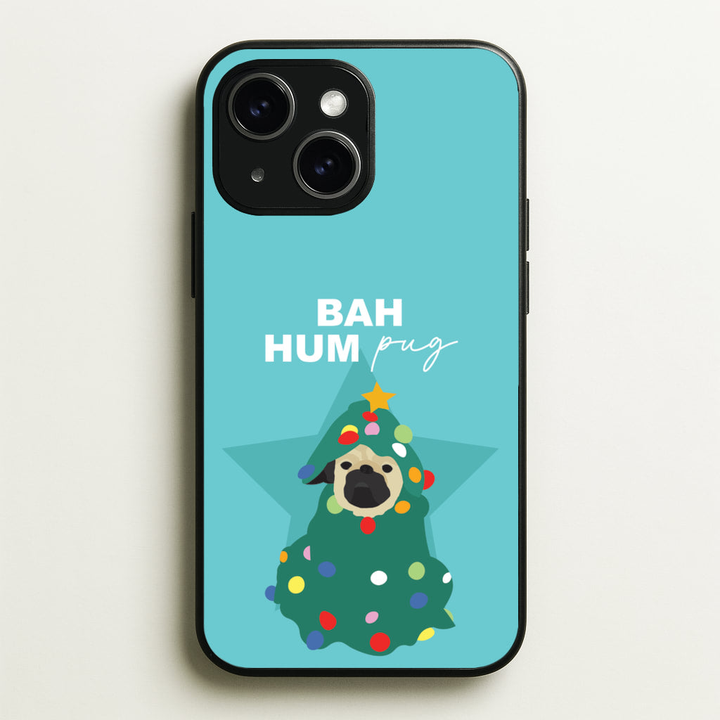 Bah Hum Pug - Christmas Animals Phone Case for iPhone 15