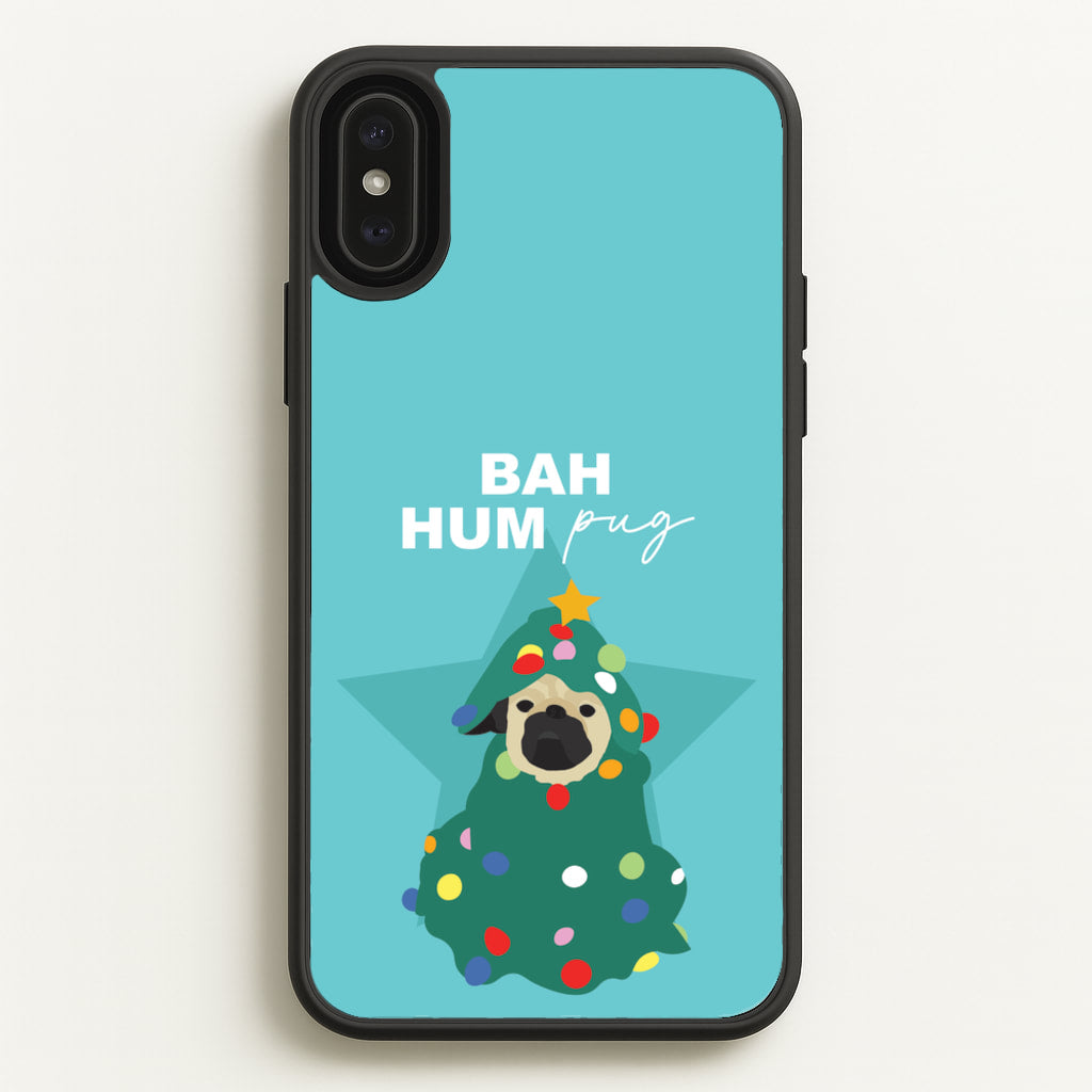 Bah Hum Pug - Christmas Animals Phone Case for iPhone XS Max