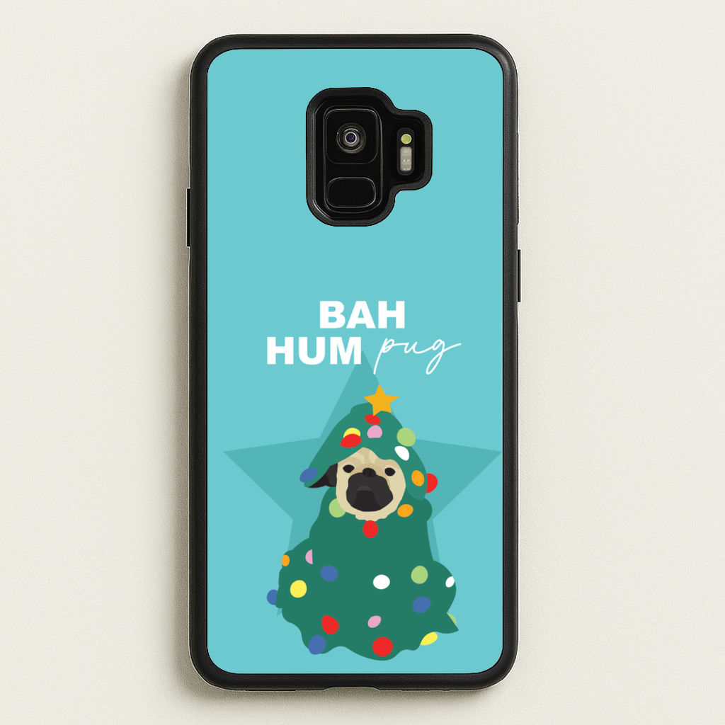 Bah Hum Pug - Christmas Animals Phone Case for Galaxy S9