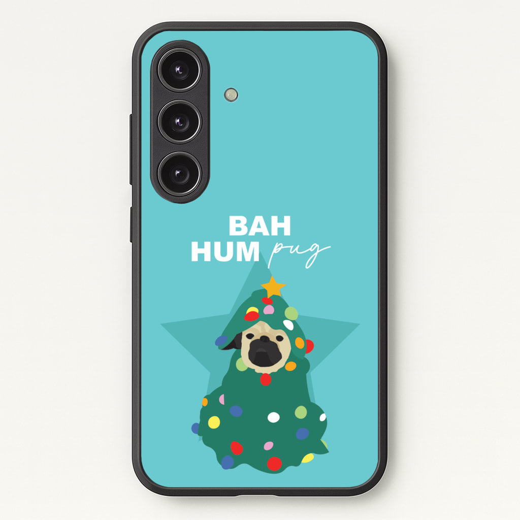 Bah Hum Pug - Christmas Animals Phone Case for Galaxy S24