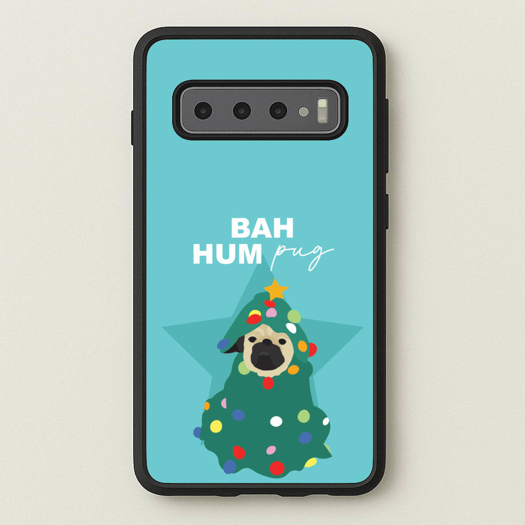 Bah Hum Pug - Christmas Animals Phone Case for Galaxy S10 Plus