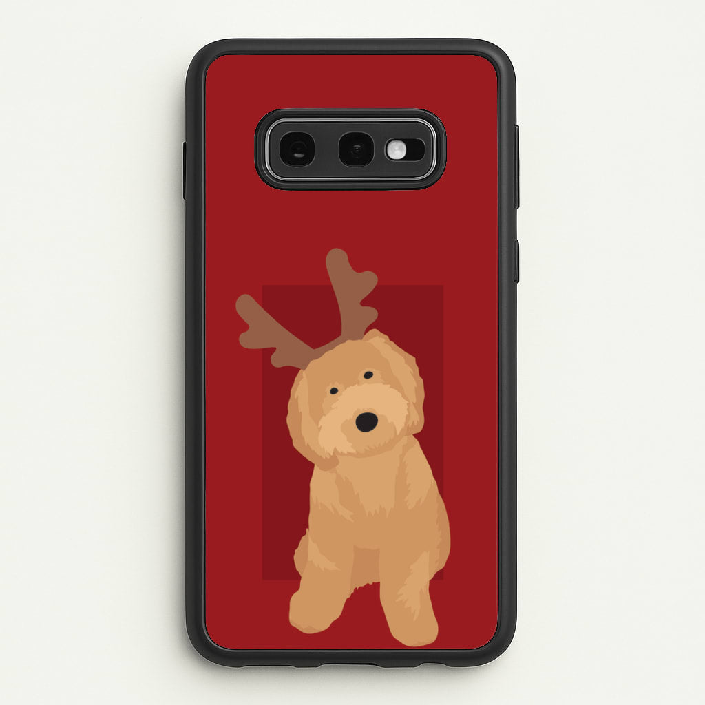 Dog Christmas Ears - Christmas Animals Phone Case for Galaxy S10e