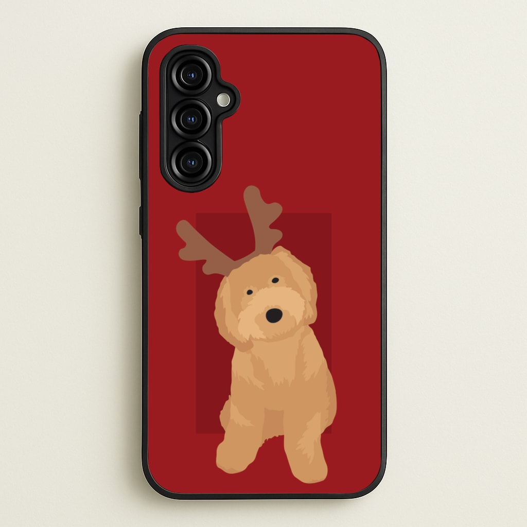 Dog Christmas Ears - Christmas Animals Phone Case for Galaxy A54