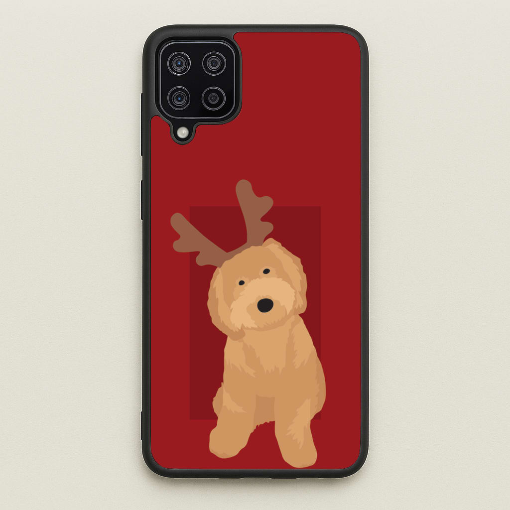 Dog Christmas Ears - Christmas Animals Phone Case for Galaxy A12