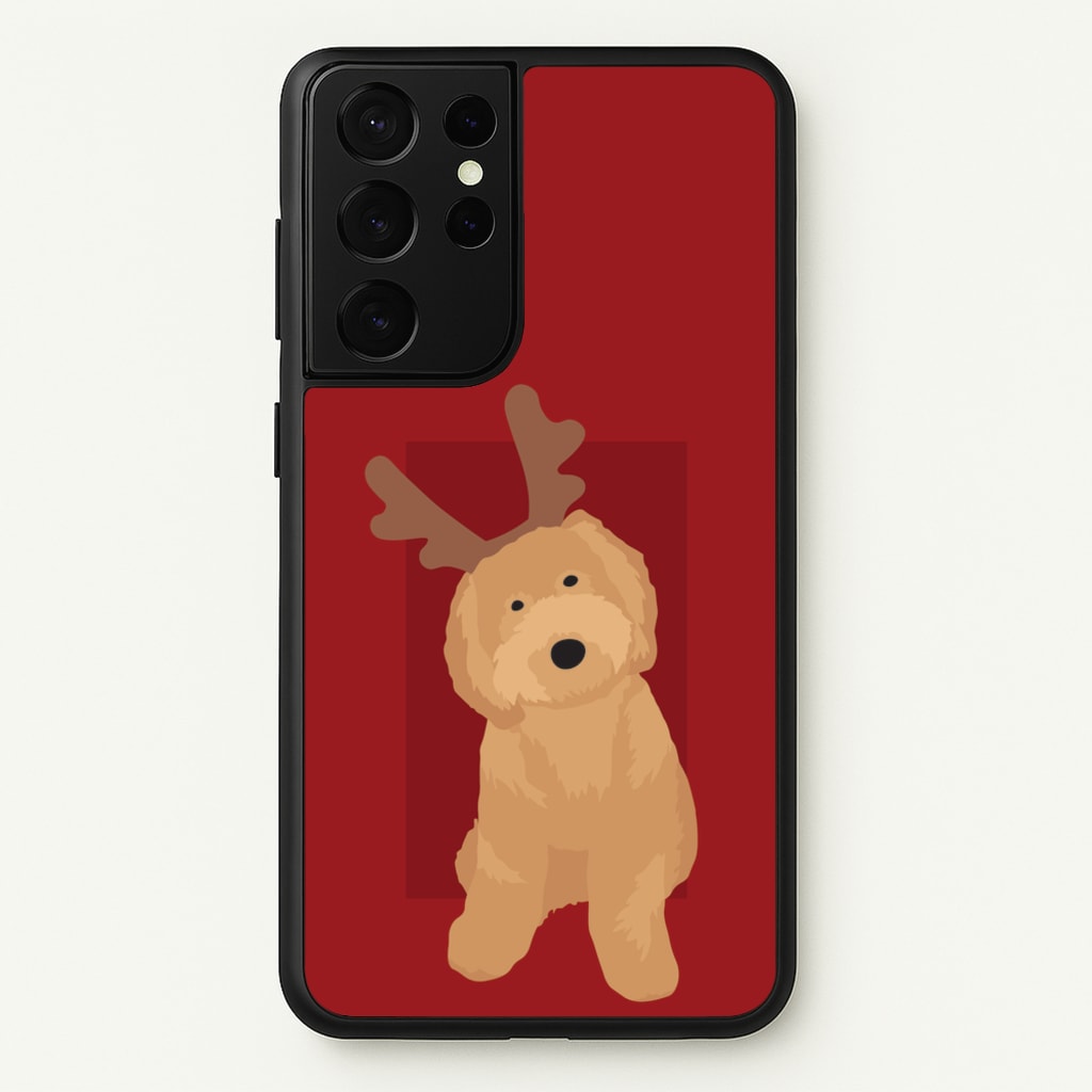 Dog Christmas Ears - Christmas Animals Phone Case for Galaxy S21 Ultra