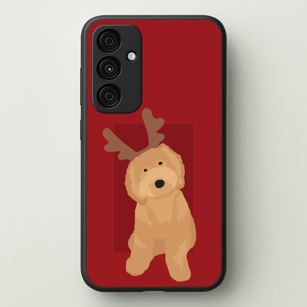 Dog Christmas Ears - Christmas Animals Phone Case for Galaxy A35