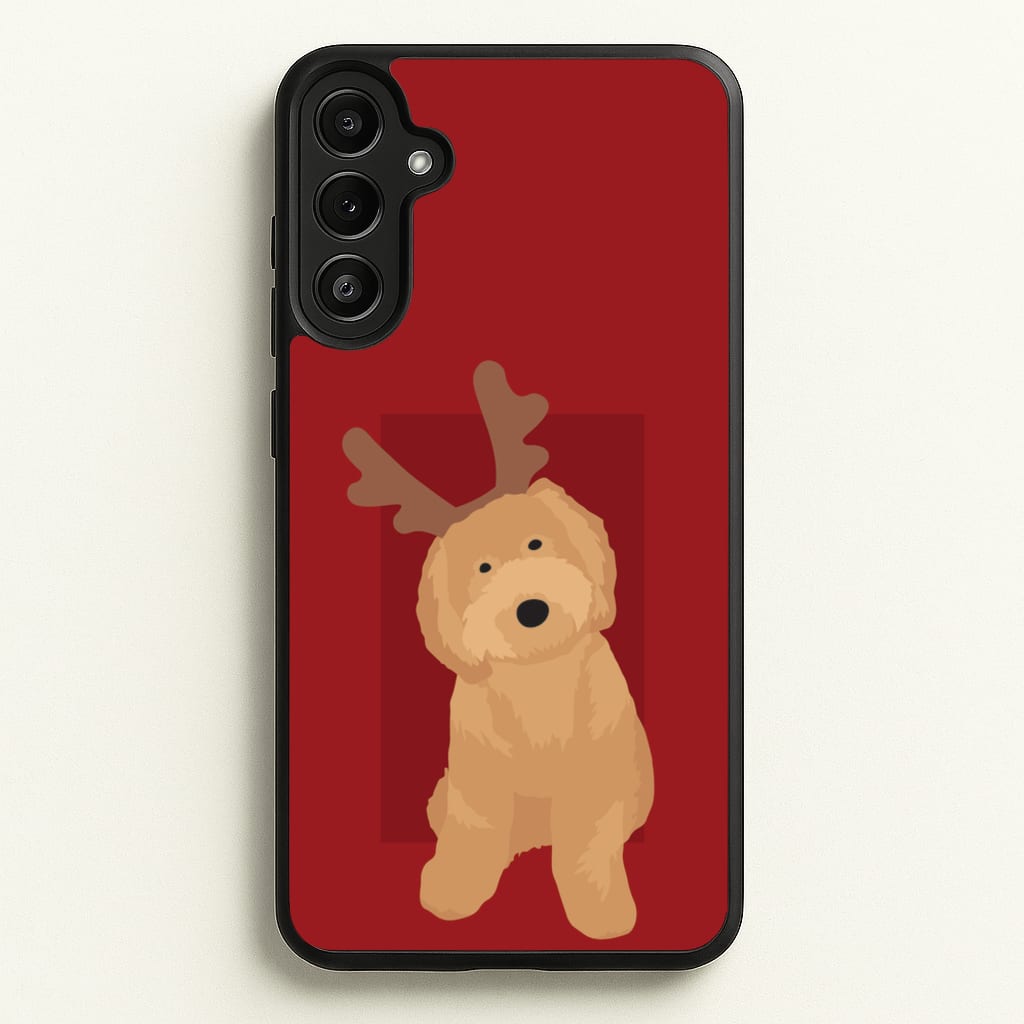 Dog Christmas Ears - Christmas Animals Phone Case for Galaxy A34