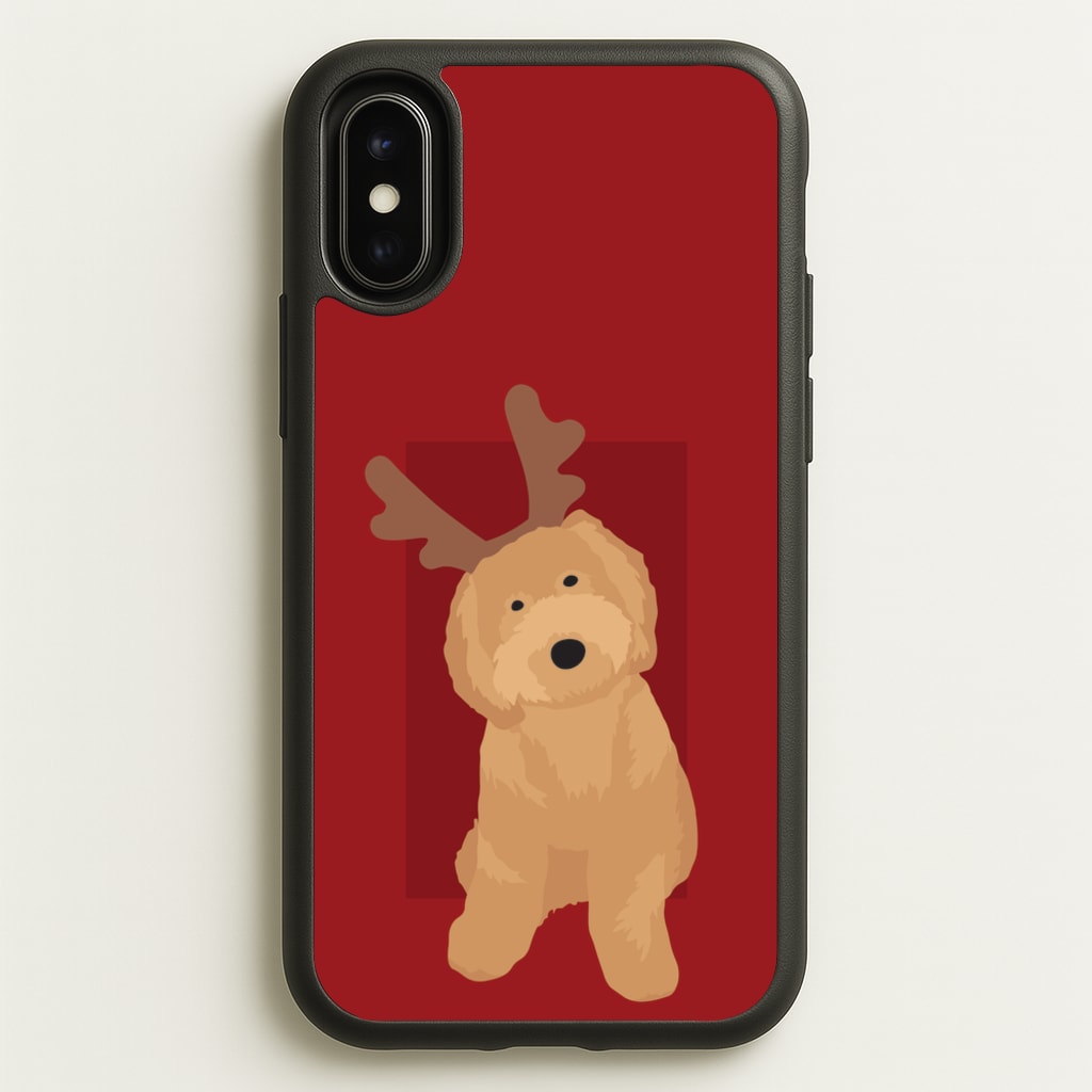 Dog Christmas Ears - Christmas Animals Phone Case for iPhone X / XS