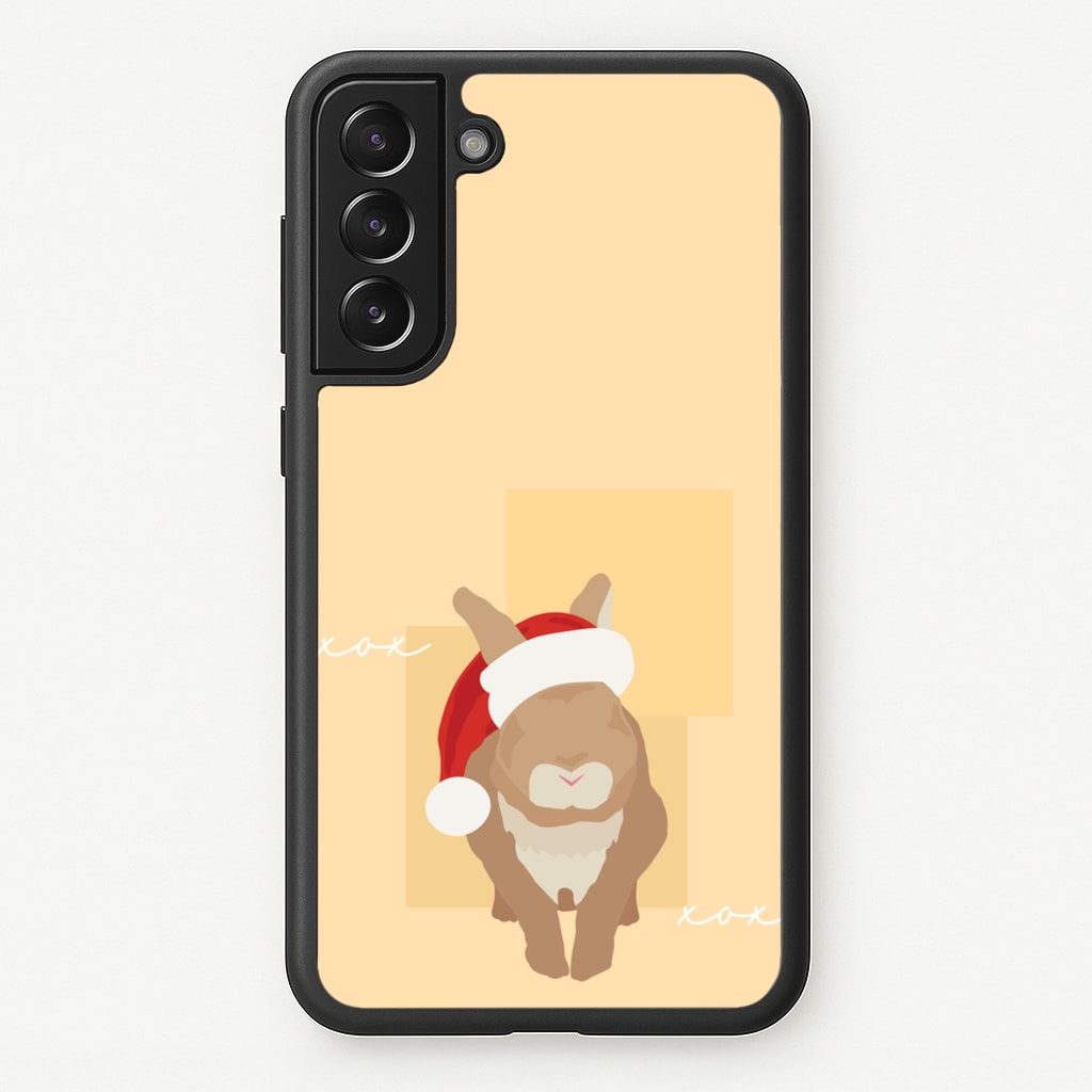 Rabbit Christmas Ears - Christmas Animals Phone Case for Galaxy S21