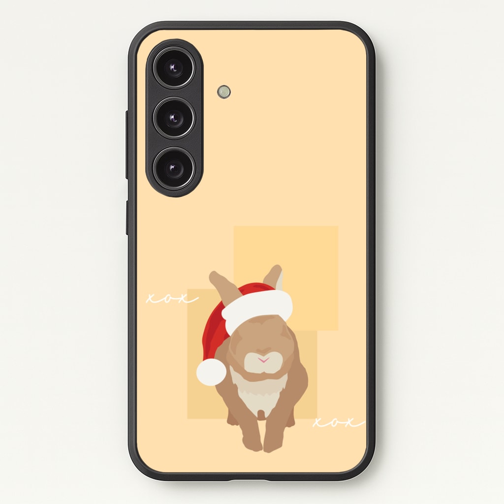 Rabbit Christmas Ears - Christmas Animals Phone Case for Galaxy S25 Plus