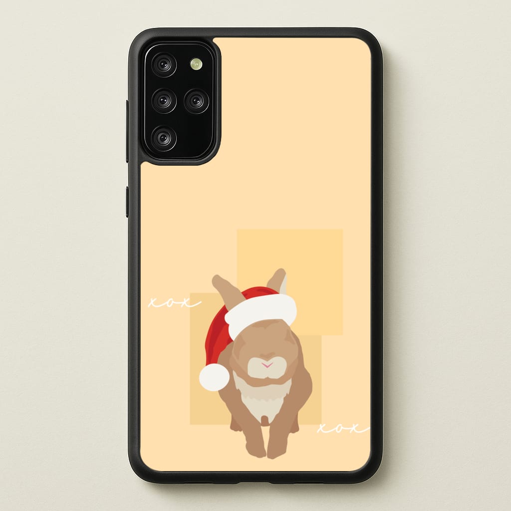 Rabbit Christmas Ears - Christmas Animals Phone Case for Galaxy S20 Plus